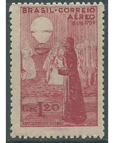 A057  SEMANA DA ASA - BARTOLOMEU DE GUSMÃO O PADRE VOADOR 1944 NOVO 2099